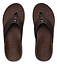 Photo of Reef Mens Leather Offshore Thongs Dark Brown 