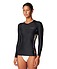 Photo of Oneill Ladies Bahia Quarter Zip LS Rash Vest Vintage Aloha Black 