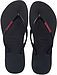 more on Havaianas Ladies Slim Rubber Logo Black Neon Pink Thongs