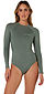Photo of Ocean and Earth Ladies Oceana LS Back Zip Olive Surf Suit 