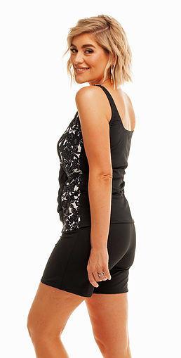 Tankini Top - Black with Augusta Panels CR - Image 2