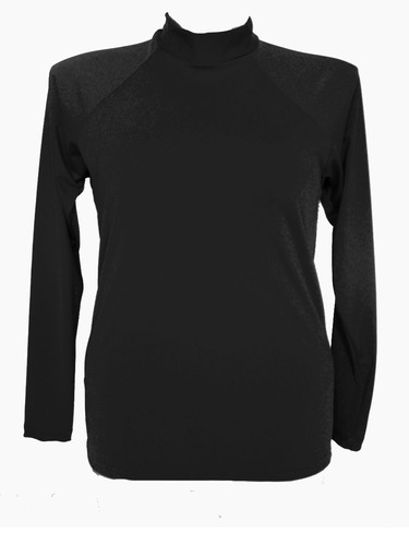 Long Sleeve Rash - Chlorine Resist 50+ Black 2XL - 4XL - Image 1