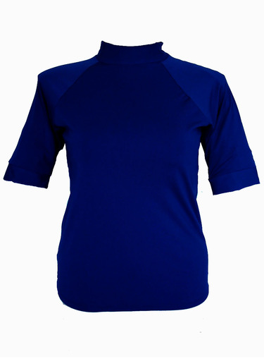 Chlorine Resist Short Sleeve Rash Shirt - Navy  S - XL - Image 1