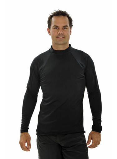 Mens Long Sleeve Rash Shirt - Black - Image 1