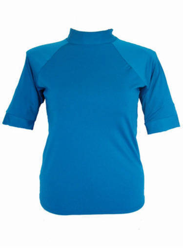 Short Sleeve Rash  - Chlorine Resist 50+ Blue  XS - XL - Image 1