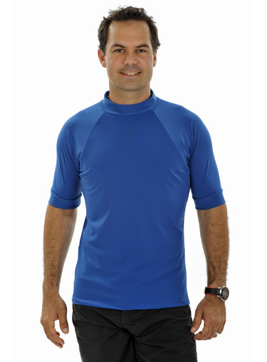 Mens Short Sleeve Rash Shirt - Cobalt - Image 1