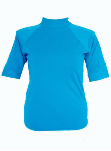 Short Sleeve Rash - Chlorine Resist 50+ Teal -  2XL -  4XL - Image 1