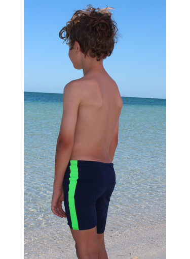 Boys Jammers - Navy and Lime - Image 2