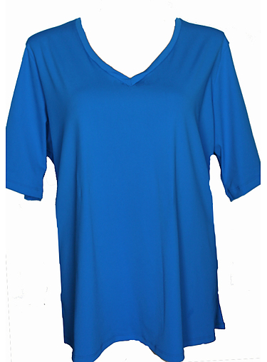V Neck Rash Shirt Blue |Rash Shirts | Seajewels Swimwear