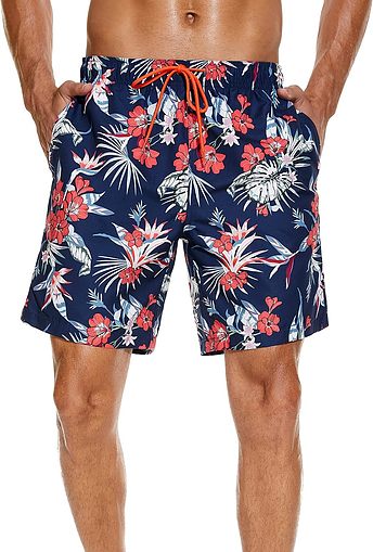 Mens Board Shorts - Floral - Image 1