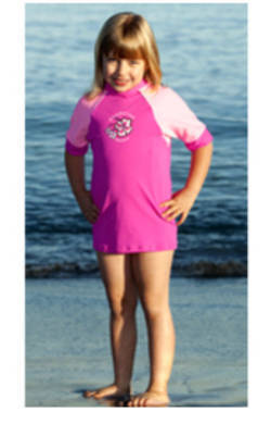 more on Girls Rash Shirts - Pink with Light Pink Sleeves