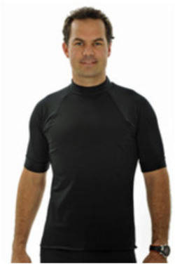 Mens Short Sleeve Rash Shirt - Black
