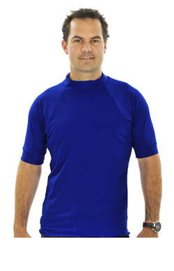 Mens Short Sleeve Rash Shirt - Cobalt