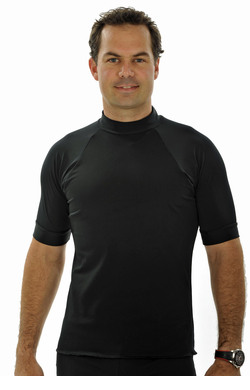Mens Short Sleeve Rash Shirt - Black S - XL