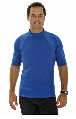 Mens Short Sleeve Rash Shirt - Cobalt