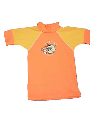 more on Girls Rash Shirts - Chlorine Resist Orange Yellow Sleeves