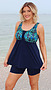 Photo of Swing Tankini Top Navy Marrakech Chlorine Resistant 