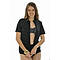 Photo of Zip front Short Sleeve Rash Shirt - Black Plus Size 