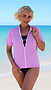 Photo of Zip Short Sleeve Rash - Chlorine Resist 50+ Pink  S - XL 