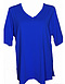 Photo of V Neck Rash Shirt Plus Size - Cobalt Blue Chlorine Resist 