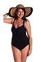 Photo of One Piece with Gathers Chlorine Resist Black 