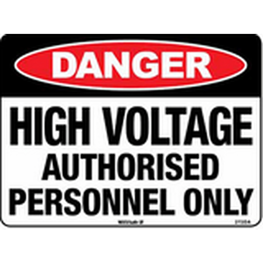 DANGER High Voltage Above Sign W/Symbol Graphic Products, 44% OFF