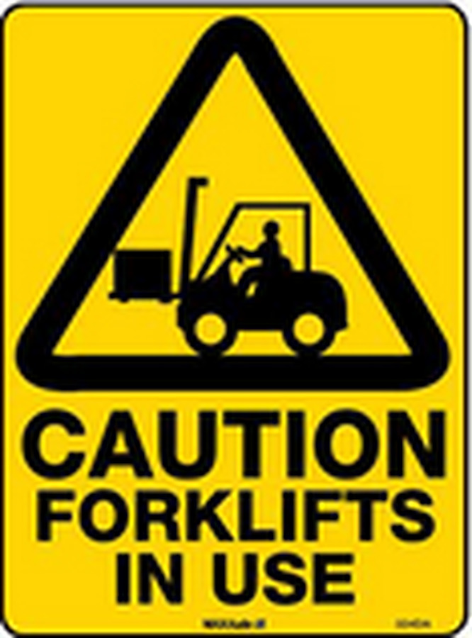 Caution Forklifts In Use - Image 1