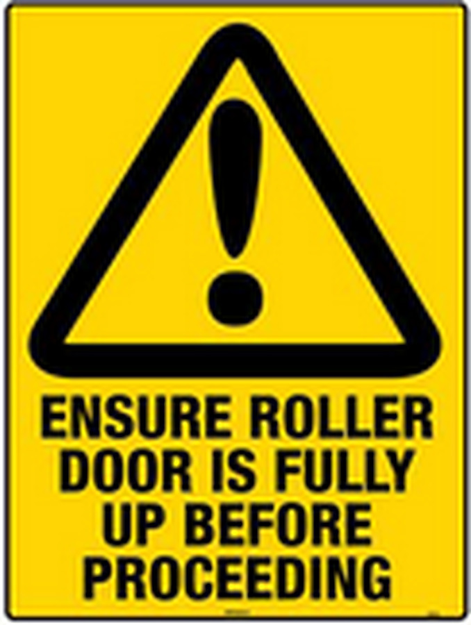 Ensure Roller Door Is Fully Up Before Proceeding - Image 1