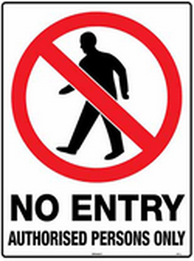 No Entry Authorised Persons Only - Image 1