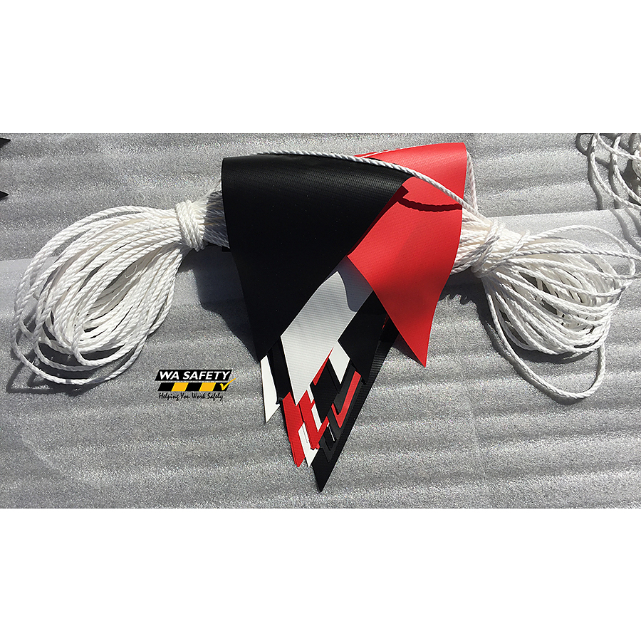 Black, Red , White Bunting - 30 mtrs - Image 1