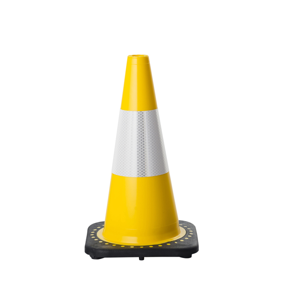 450mm Yellow Cone - Reflective - Image 1