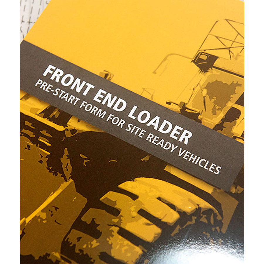 Front End Loader Pre Start Checklist Book - Image 1