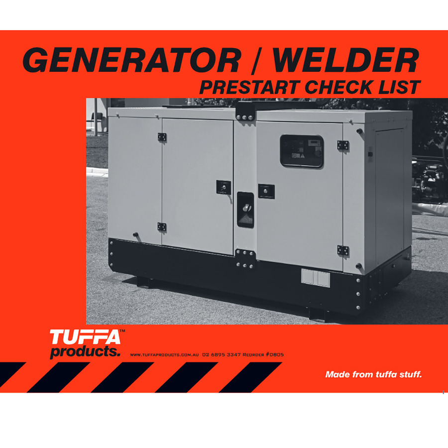 Generator welder prestart book - Image 1
