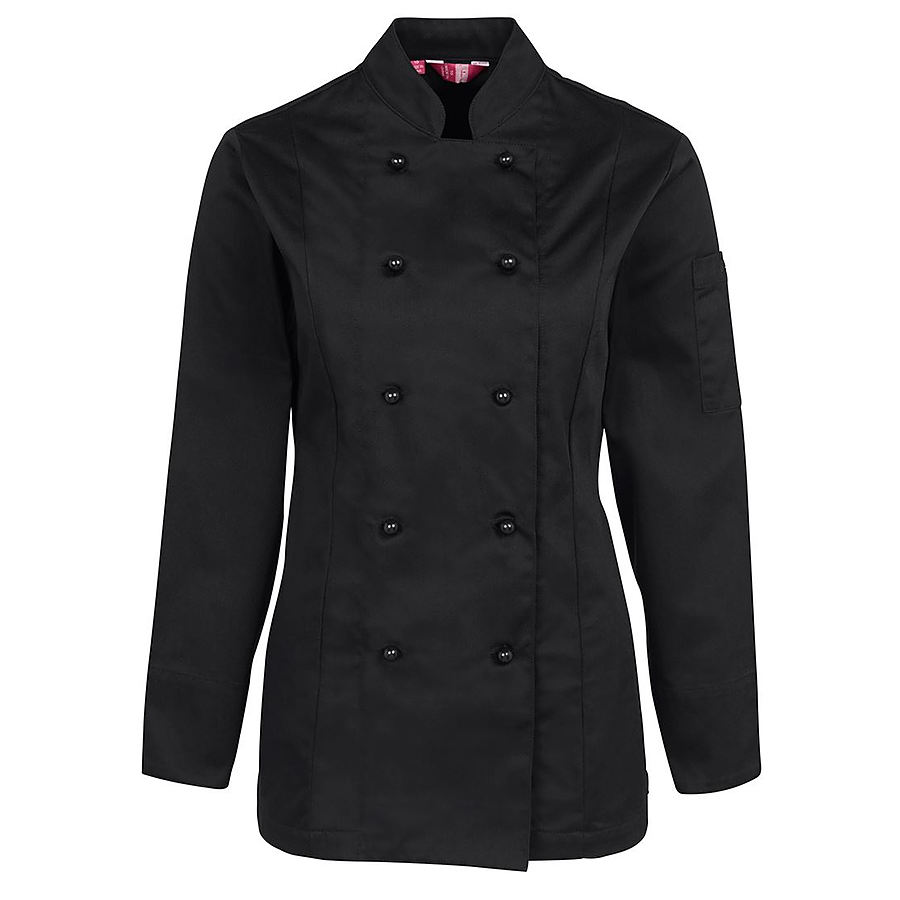 Ladies Long Sleeve Chefs Jacket - Image 4