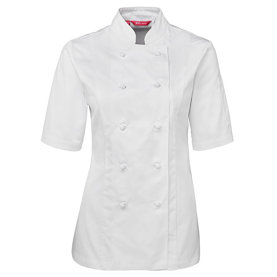 Ladies Short Sleeve Chefs Jacket - Image 2