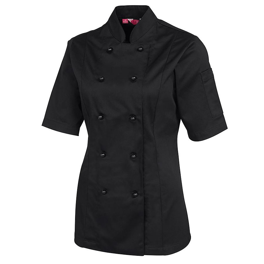 Ladies Short Sleeve Chefs Jacket - Image 3