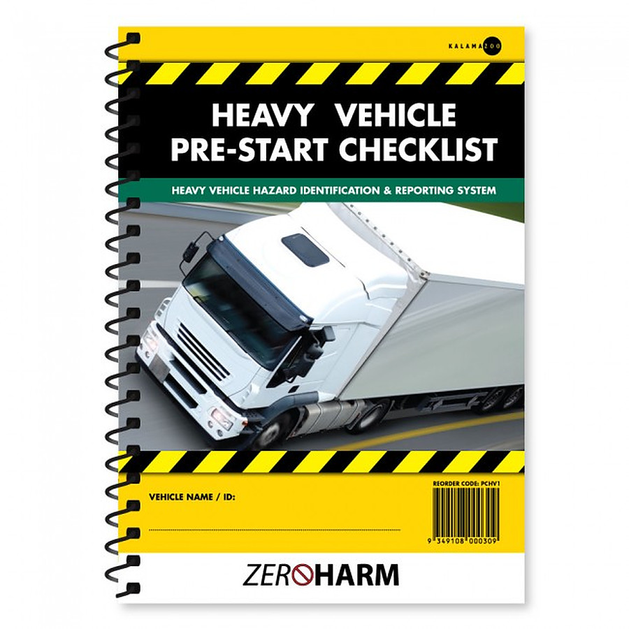 Heavy Vehicle Pre-Start Checklist Book - Image 1