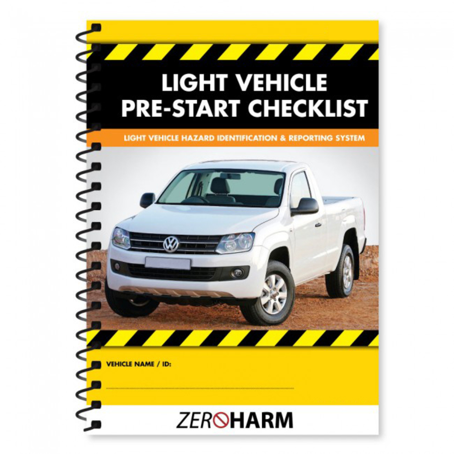 Light Vehicle Pre Start Checklist Book