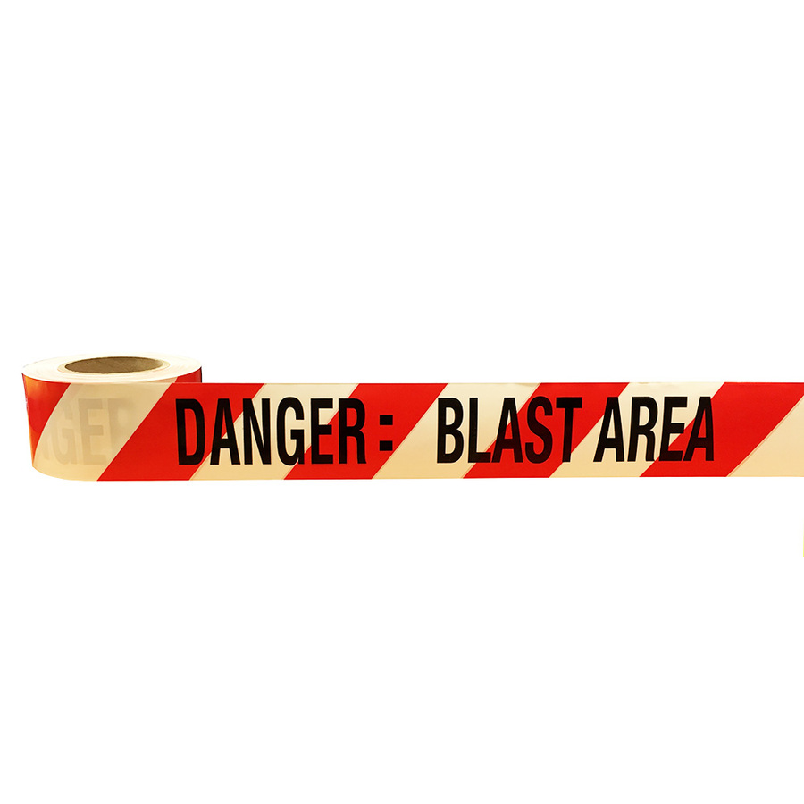 Barricade Tape - DANGER BLAST AREA - 75mm x 100mtrs - Image 1