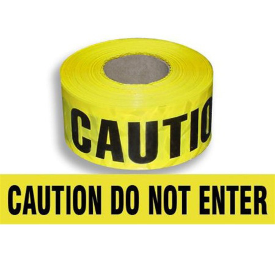 Barricade Tape - CAUTION DO NOT ENTER - 75mm x 100mtrs - Image 1