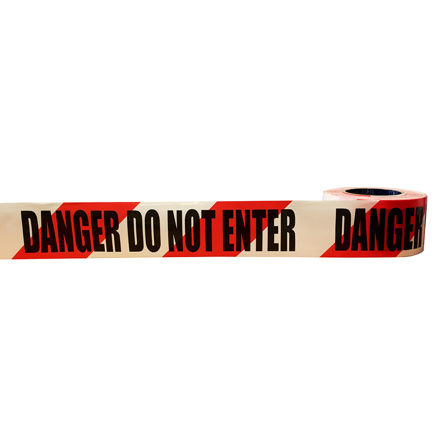 Barricade Tape - DANGER DO NOT ENTER - 75mm x 100mtrs - Image 1