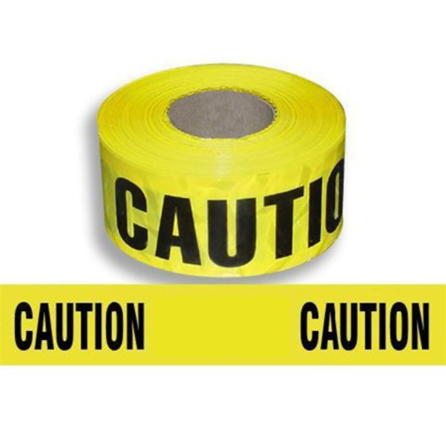 Caution Barricade Tape - 75mm x 100 mtrs - Image 1