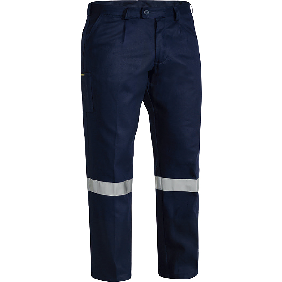 Cotton Drill Utility Pants with Reflective Tape - Image 1