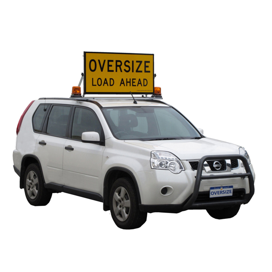 Oversize Load Ahead Vehicle Sign Complete - Image 1