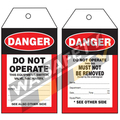 Danger Do Not Operate tags PKT 25 - 145x 75mm