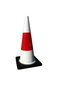 700mm White Cone - Red Reflective