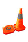 Collapsible Safety Cone Plastic Base 450mm Reflective