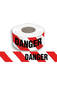 Barricade Tape - DANGER - Red / White - 75mm x 100 mtrs
