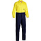 Cotton Drill Overalls - Yellow and Navy