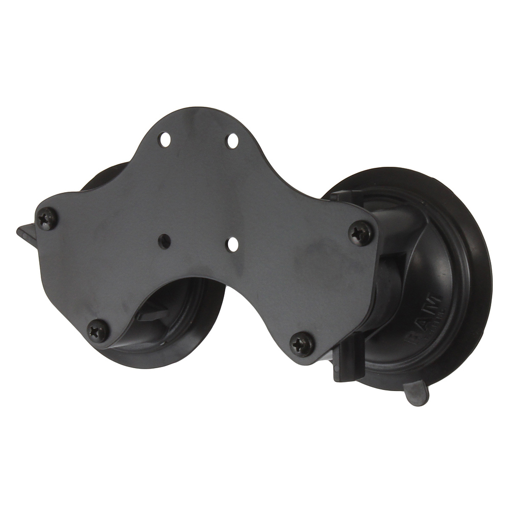 RAM-B-189BU  RAM Double Suction Cup Base with Universal AMPs Hole Pattern - Image 1